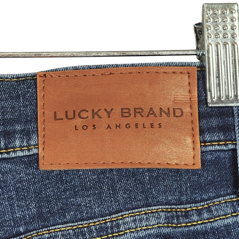 Lucky Brand 410 Athletic‎ Straight Jeans 36(38)x32 Mens Dark Wash Denim Stretch